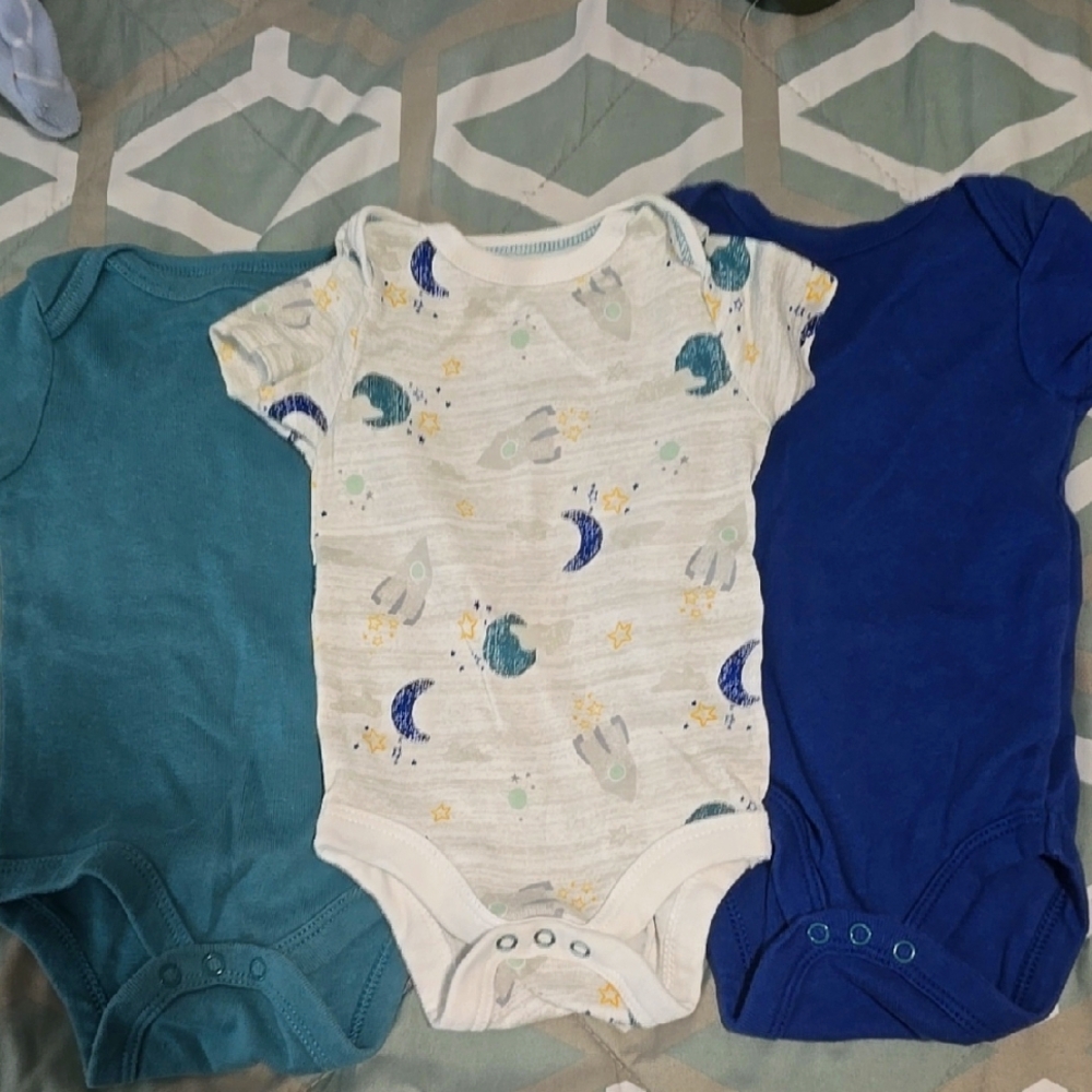 Blue and White Kids One Piece Set